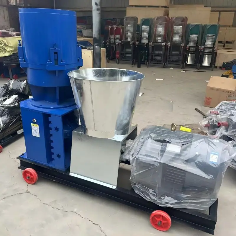 professional 500kg/h flat die pine needles sawdust biomass fuel briquette pellet making machine for business