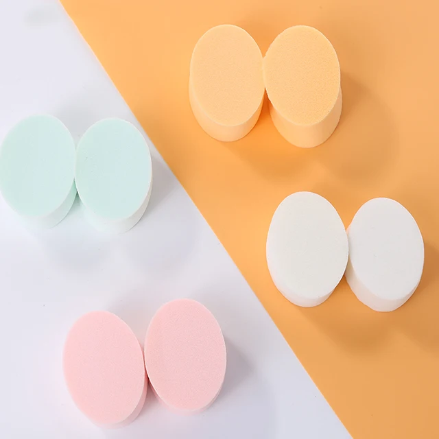 Lameila Hot Sale NR Wedge Puff Oval Make Up Face Puff Care Material Colorful Olive Type 8pcs Cosmetic Powder Puff A79935