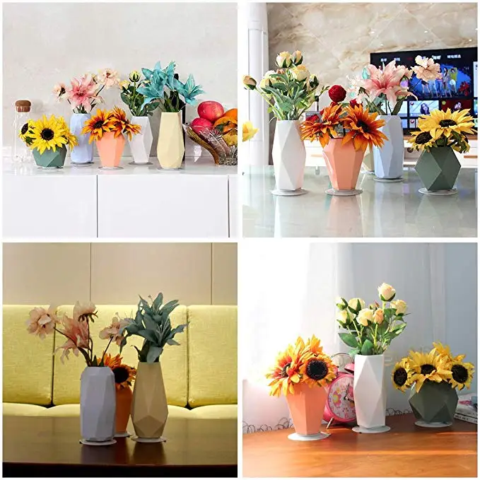 
Silicone Vase Flower Vases Plant Flower Pot Jardiniere with Strong Suction Cup 