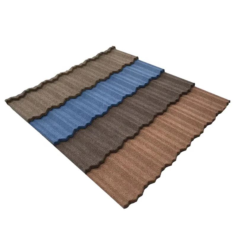 New Style  3D Model Design 0.4mm Thickness Aluminum Galvanized Color Stone Coated Metal Roof Sheets Flat