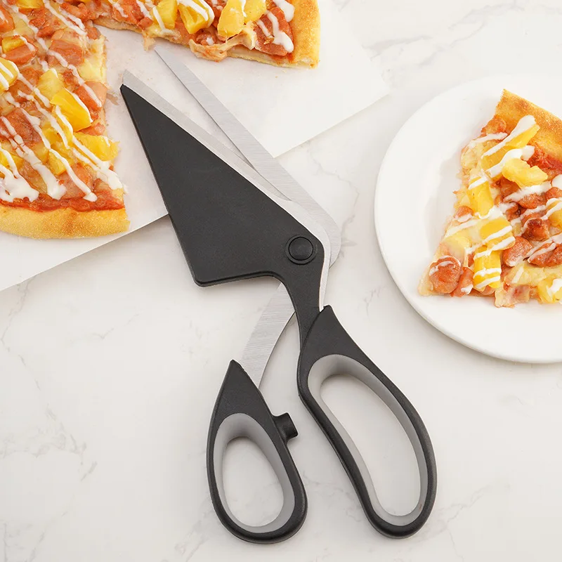 Besafe One-Handed Operation Ultra Sharp Detachable Blade Stainless Steel Pizza Scissors cutter Pizza Spatula Slicer
