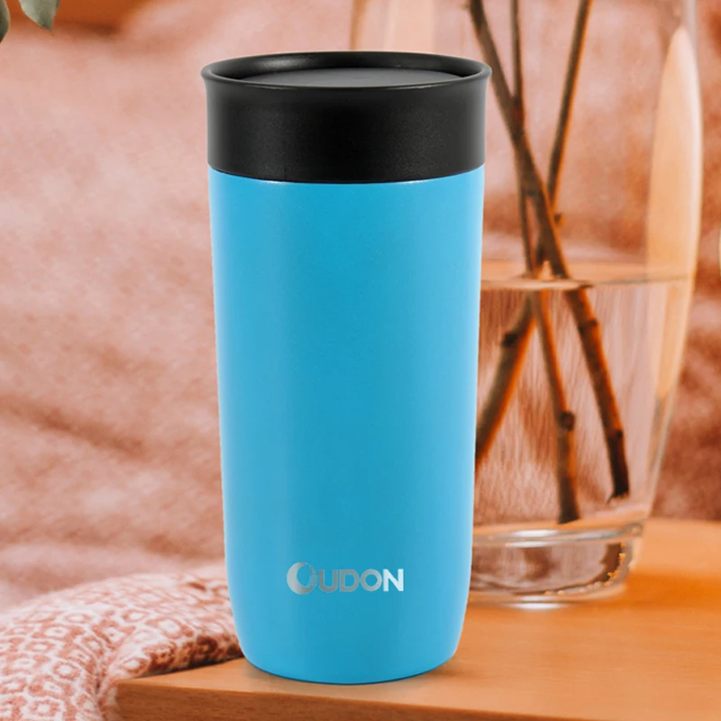 Portable 400ml/550ml Car Tumbler Cup Vacuum Insulated Stainless Steel Coffee Mug with 360 Degree Drinking Lid