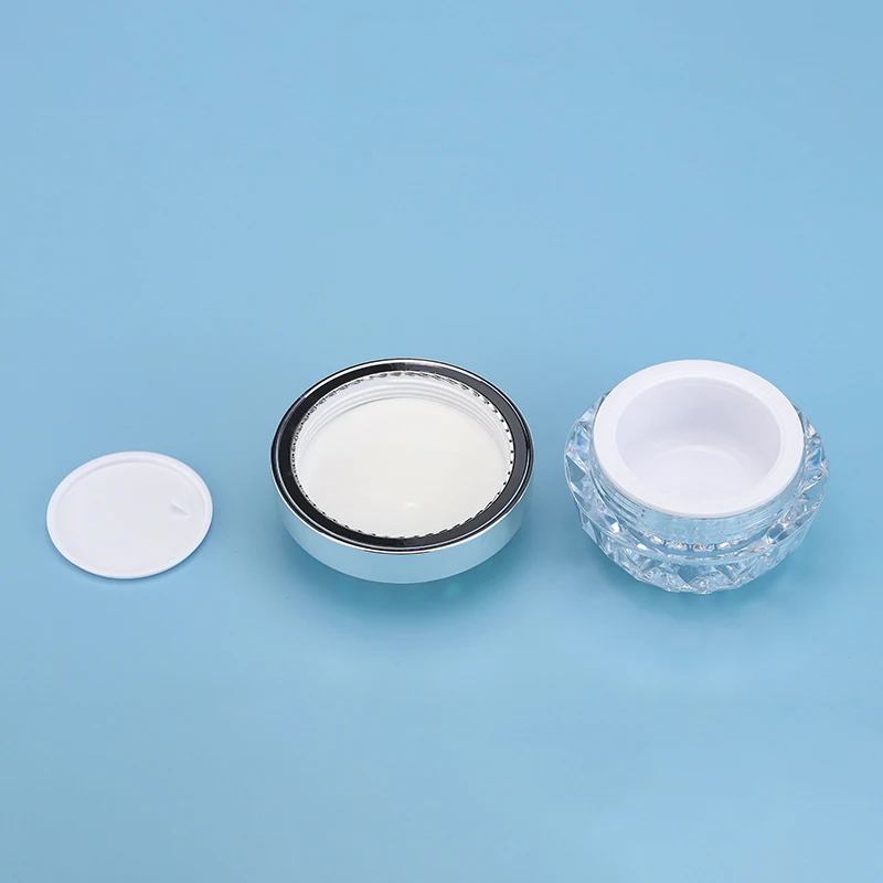 Acrylic cosmetics jar Makeup Jars Wholesale Containers Clear Square Acrylic Plastic 30g 50g Luxury Face Cream Cosmetic Packaging