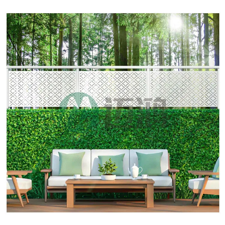 Freestanding Laser Cut Fencing Screen Metal Privacy Partition Wall