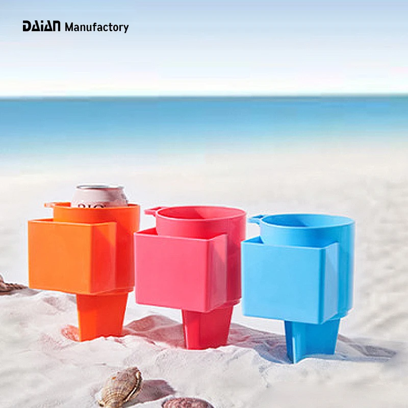 Daian Factory Hot Selling Double Wall Plastic ABS Beach Cup Sand Cup Holder