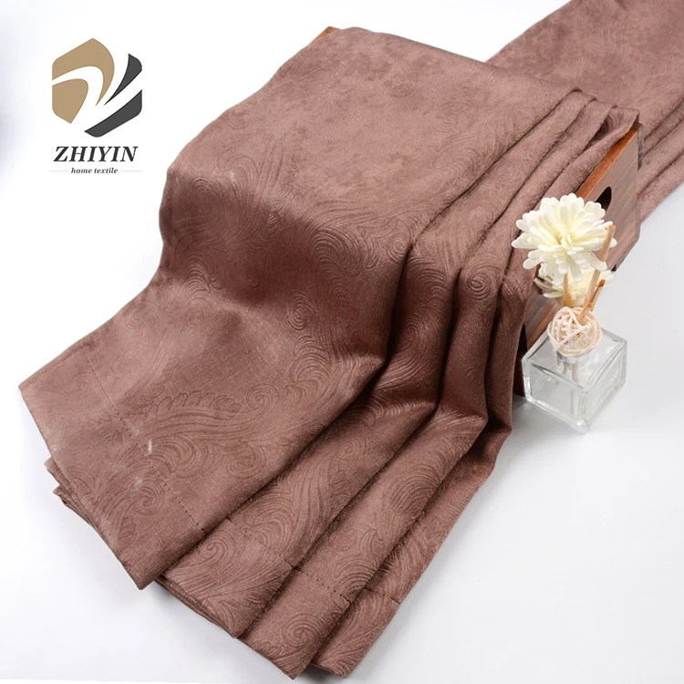 
Accept custom beautiful jacquard wholesale hotel blackout curtain 