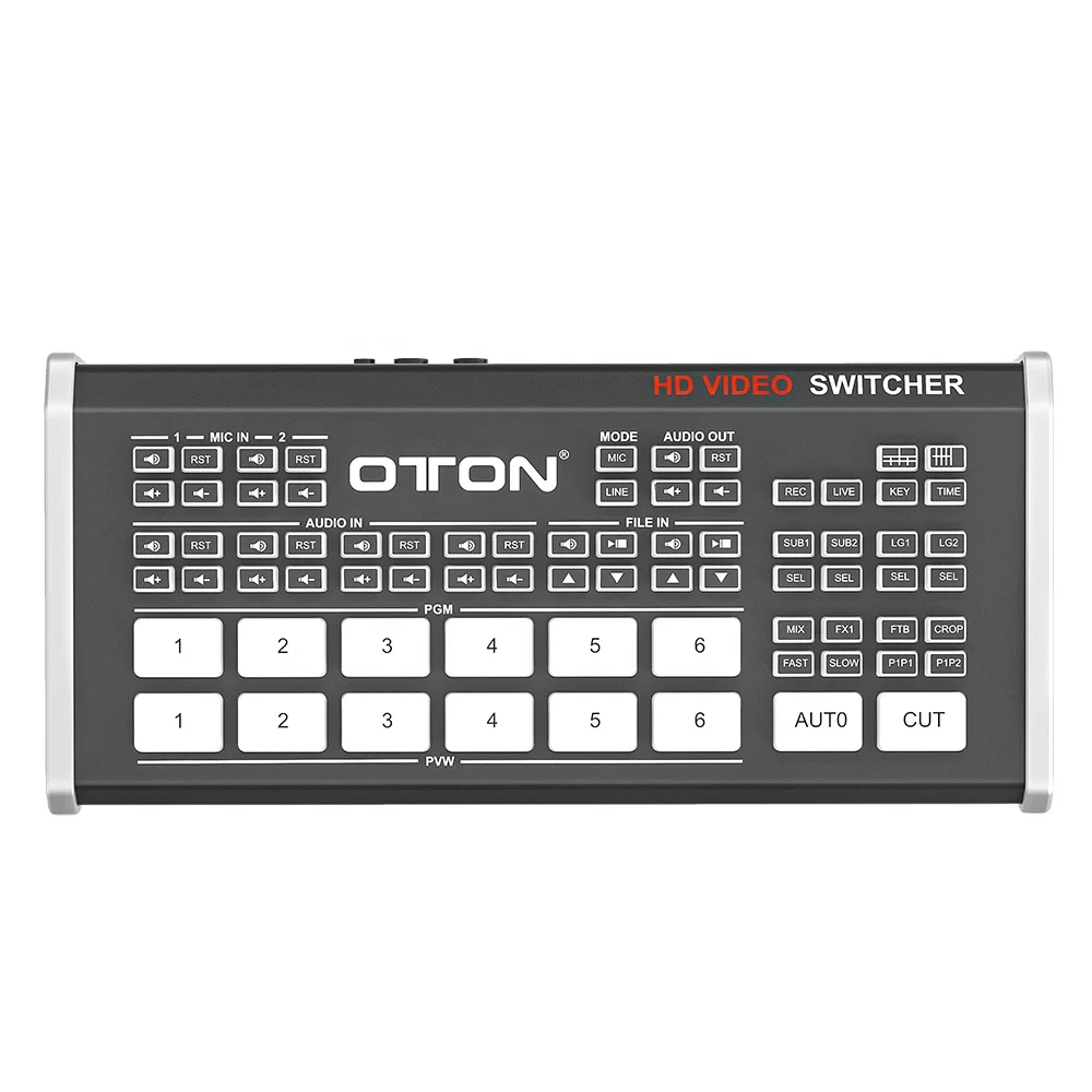 Oton Multi-camera Live production Video Switcher mixer with vertical streaming compete with Atem Mini Pro