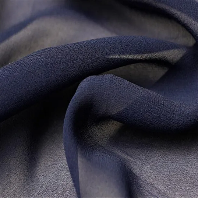 Chinese Wholesale  Silk GGT Mulberry Silk Georgette Fabric 100% Pure Silk Black Solid Color for Shirt Tang Suit Lace Cloth
