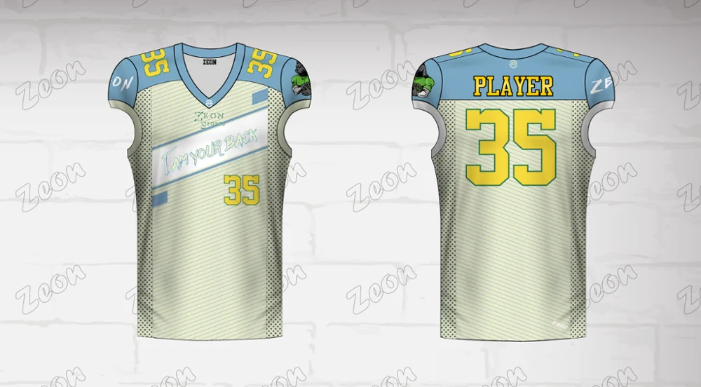 Dongguan factory New design sublimation printing customized American Football Jersey