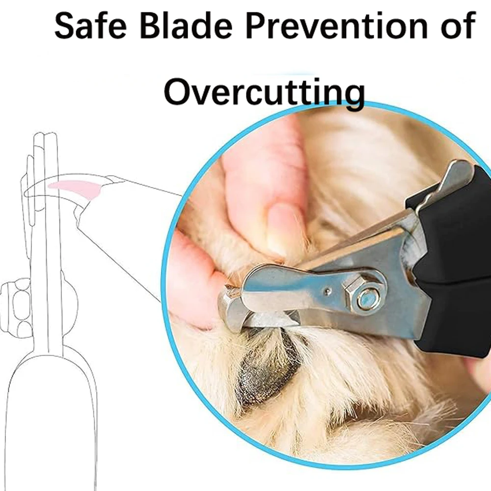 Professional Dog Stainless Steel Sharp Nail Trimmer Upgrade Wide Open Pet Nail Clippers with Safe Lock