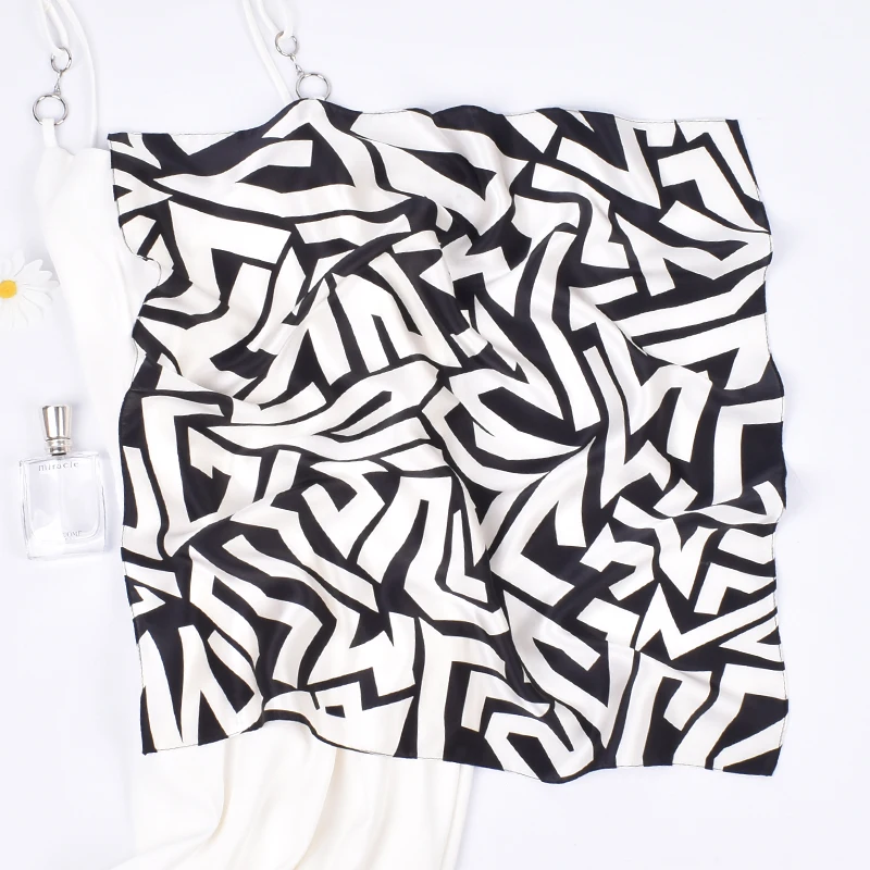 2024 весенне-летний новый продукт 100% шелк тутового шелкопряда 12 мм маленький квадратный шарф 53 см женский платок бандана