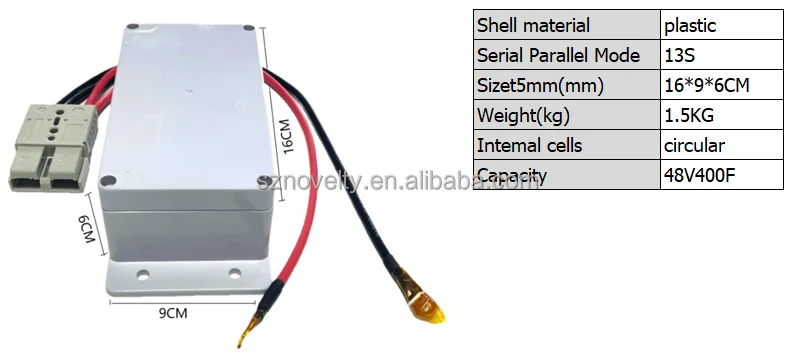 Start system ultra capacitor 3V 12V 16V 48V 400F super capacitor battery for electric Vehicle rechargeable power start system