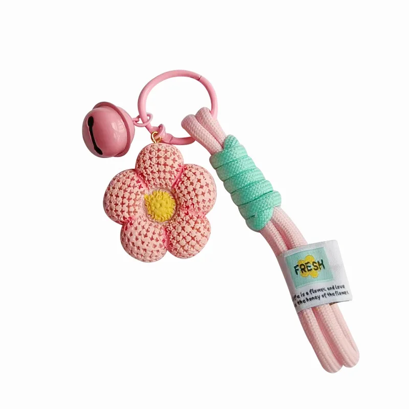 peach keychain cartoon exquisite strawberry car key pendant cute couple bag small pendant key chain ring