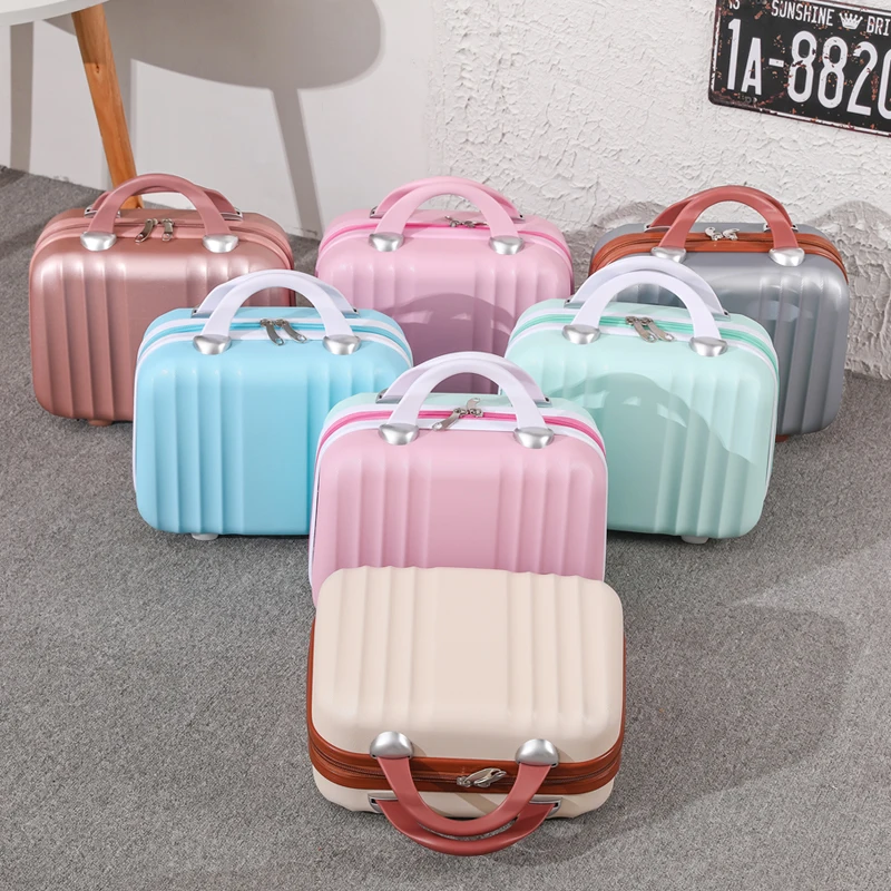 NEW Fashion Small Makeup Bags 14 Inch Girl Mini Case Travel  Woman Suitcase Custom Logo Hand luggage