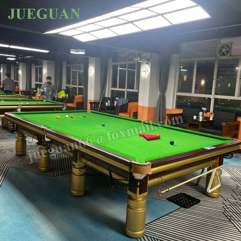 Snooker Table Billiards Table Manufacturer Chinese Professional Slate Pool Billiard 12ft Unisex Solid Wood