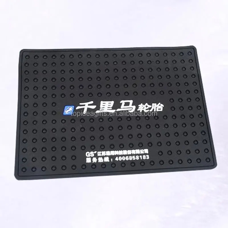 Rubber PVC Mobile Phone Mats Customized Factory Soft pvc embossed logo for phone mats Customized