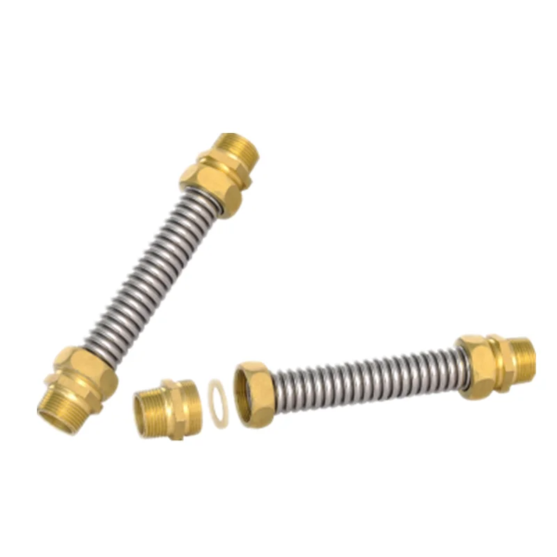 Латунные сильфоны для кондиционирования воздуха 304 гофрированный шланг из нержавеющей стали с латунным фитингом для кондиционирования воздуха
