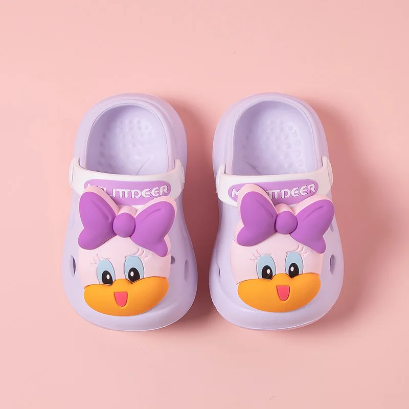 Unisex New Styles Kids EVA Clogs Cute Cartoon Animals Design Soft Bottom Breathable Flat Anti-Slip Features Slippers Children