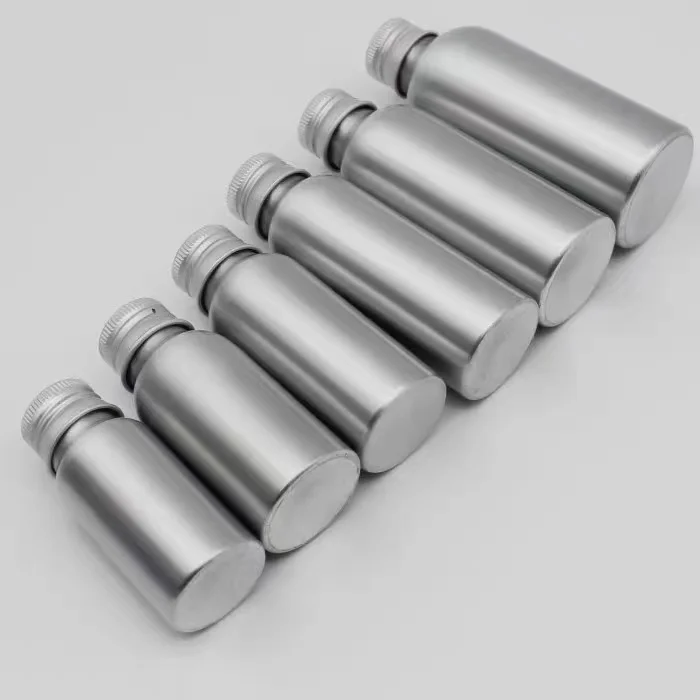 50ml 100ml 120ml 250ml aluminum bottles with lid Aluminum screw  bottle