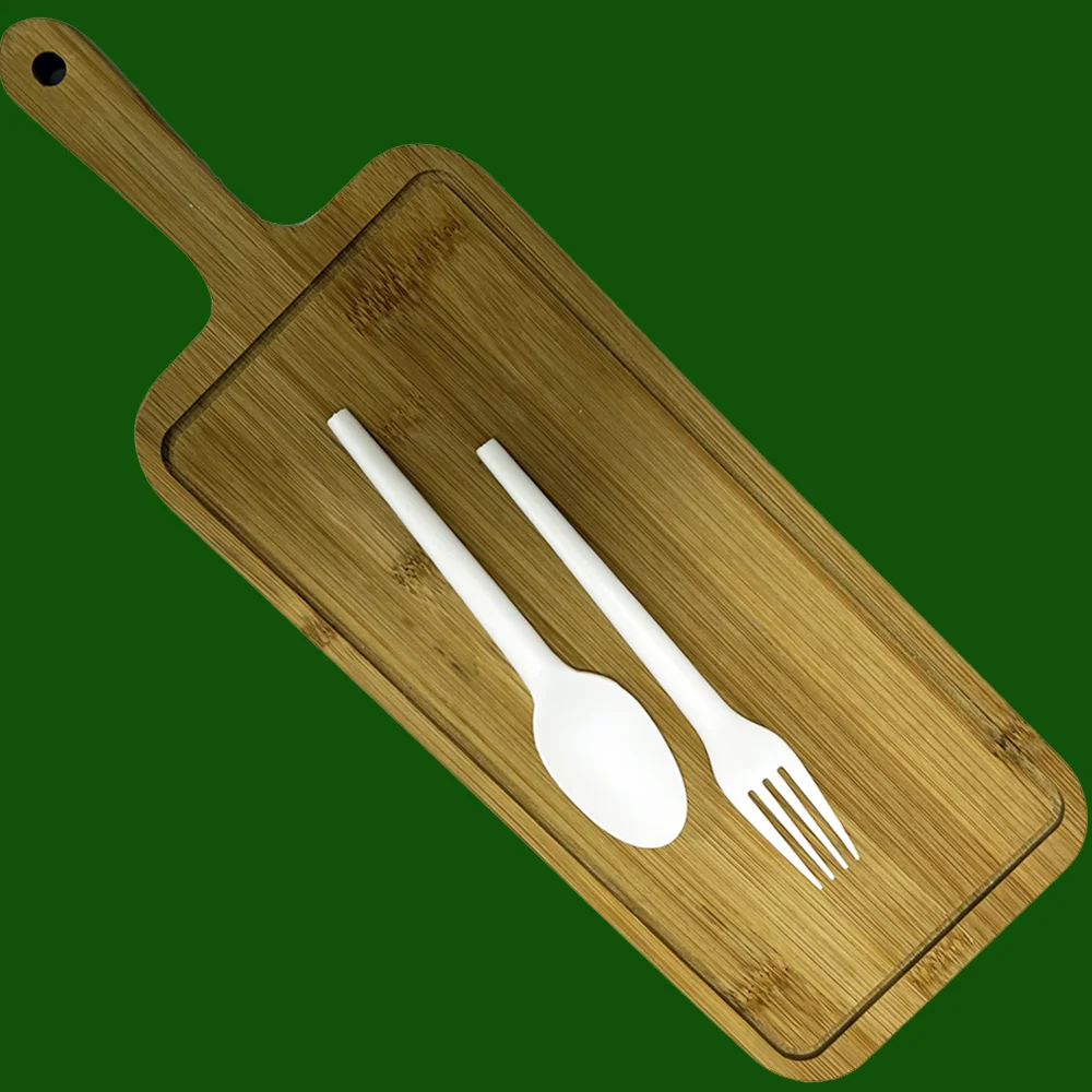 100% Renewable Eco Friendly Compostable Cornstarch Knife Cutlery PLA Biodegradable Fork Spoon Knife Set