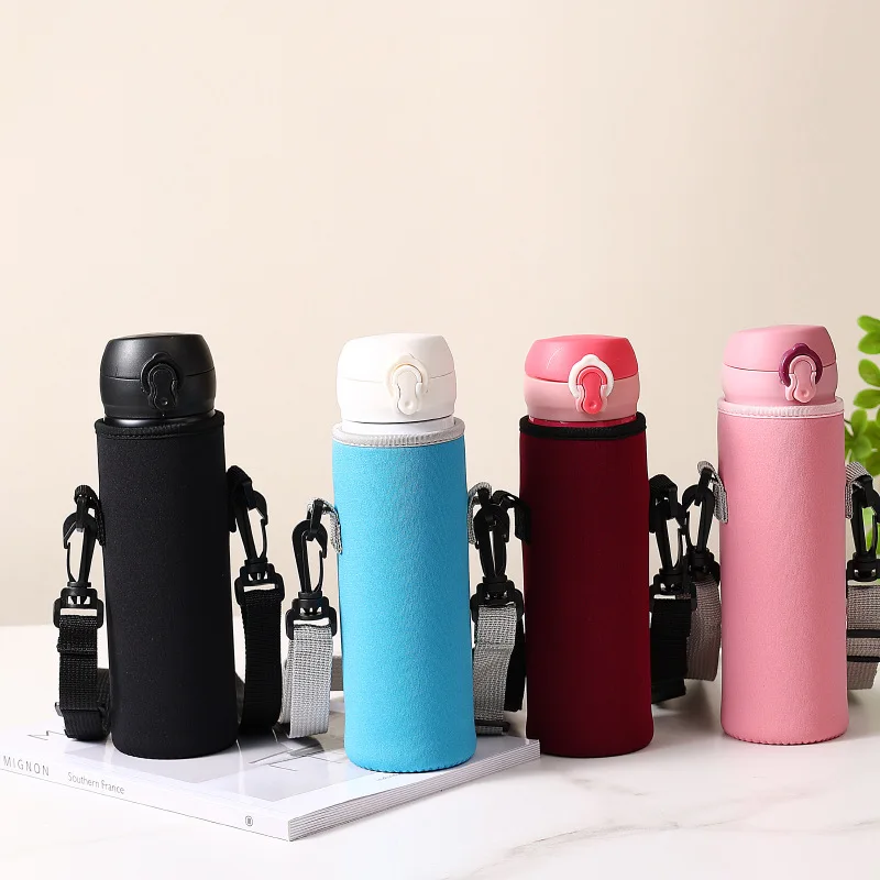 Custom Neoprene Shockproof Water Resistance Water Bottle Carrier Bag with Adjustable  Shoulder Strap Water Bottle Holder bag