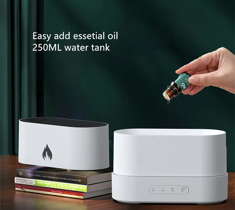 Smoke Ring Mist Spray Humidifier Aroma Essential Oil Aromatherapy Oil Diffuser Flame Night Light