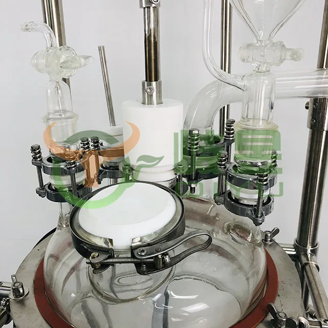 hybrid process reactors Fully Customizable Fast Delivery High efficiency condenser 100L Double layer Jacketed glass reactor