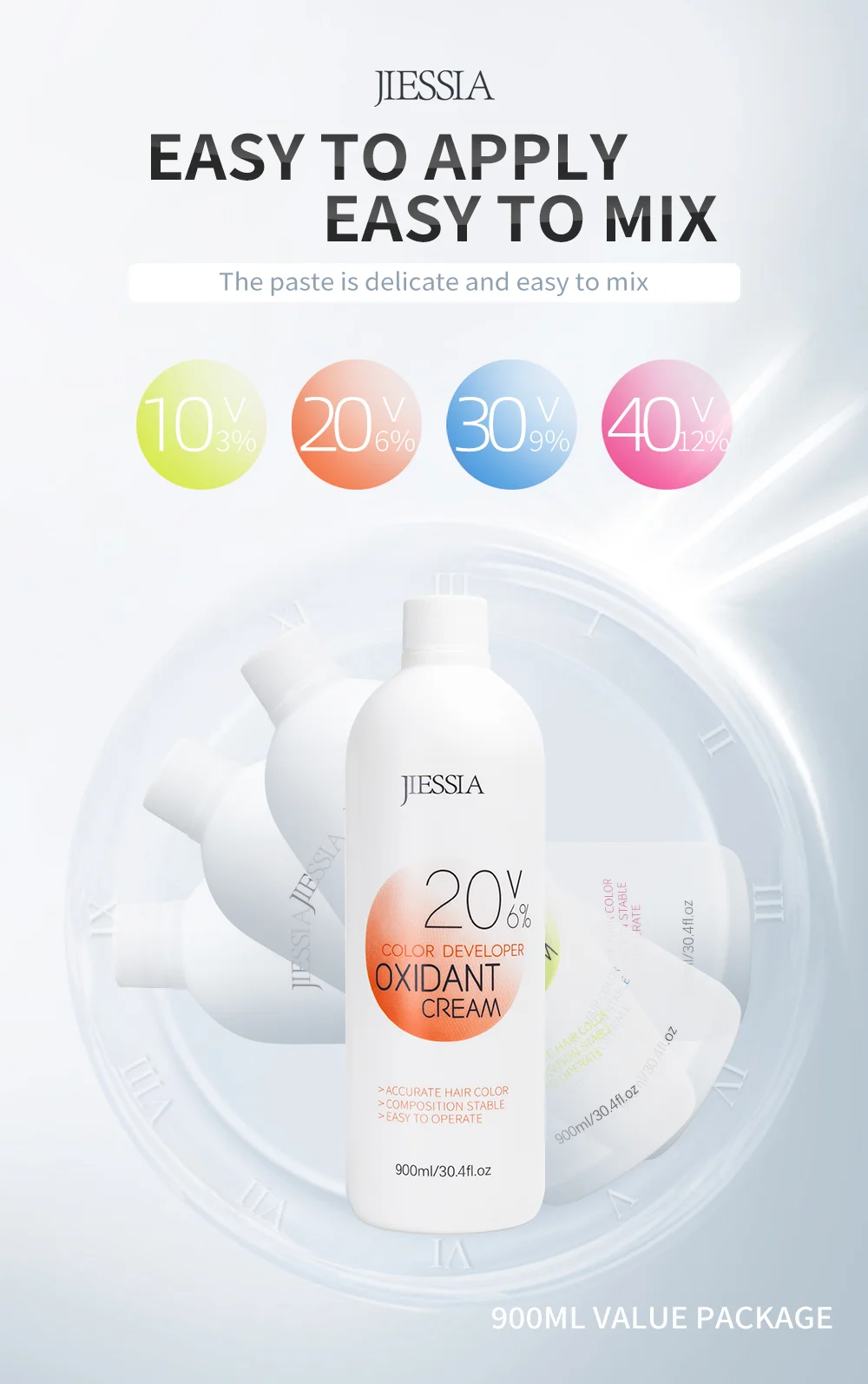 Private Label Wholesale 900ML Natural Herbal For Salon Use Organic Professional Oxidant Mix Hair Peroxide Hair Developer Cream