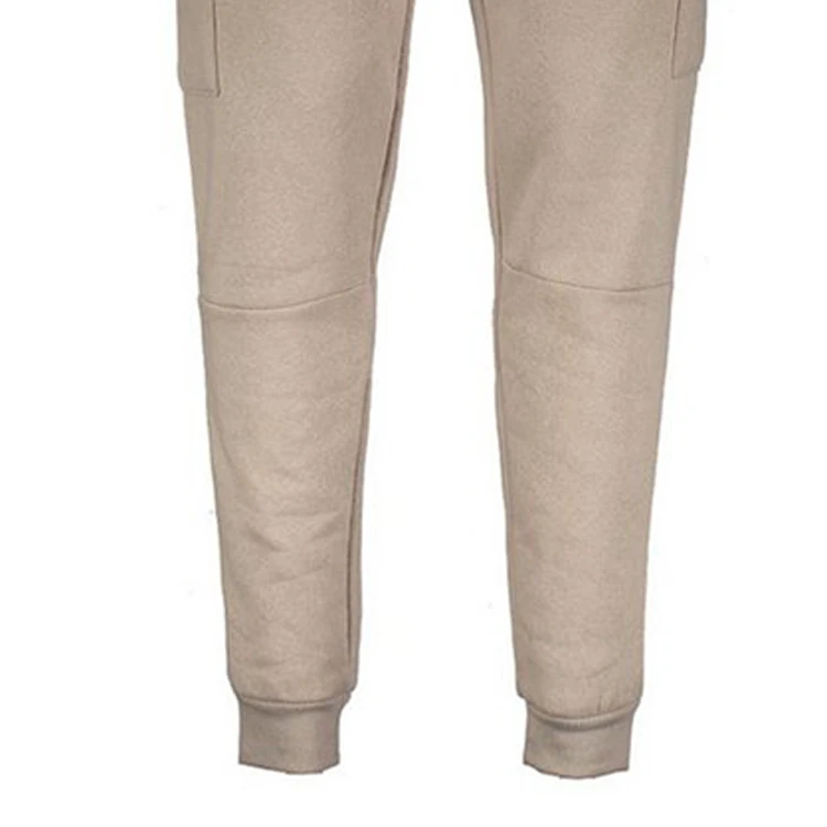 OEM wholesale fashion mens skinny fit jogger style fleece sweatpants with cargo utility pockets