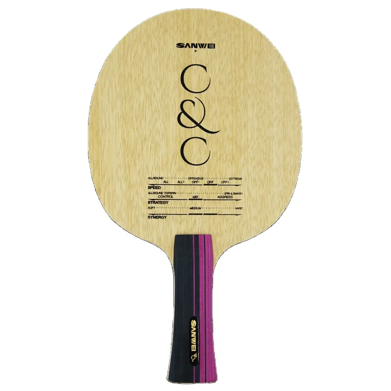 High Quality Professional Table Tennis Racket Ping Pang Bat Table Tennis Paddle SANWEI  C&C