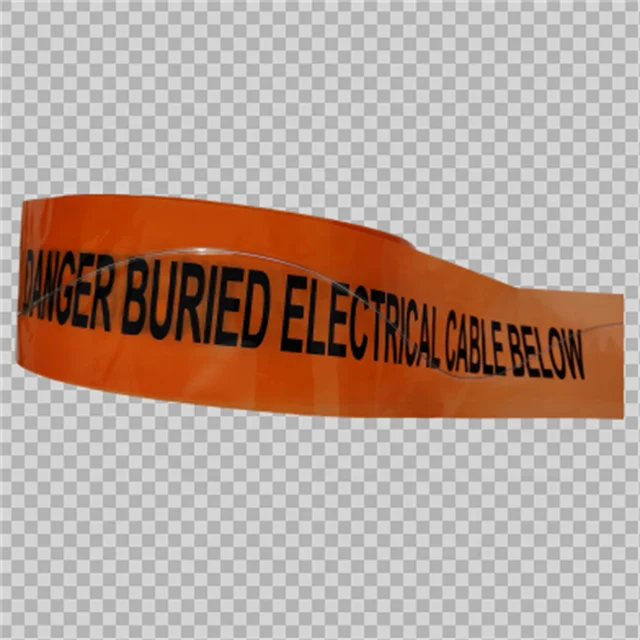 Orange ELECTRICITY 316 Grade Stainless Steel Wire Tracer Detectable Underground Tape