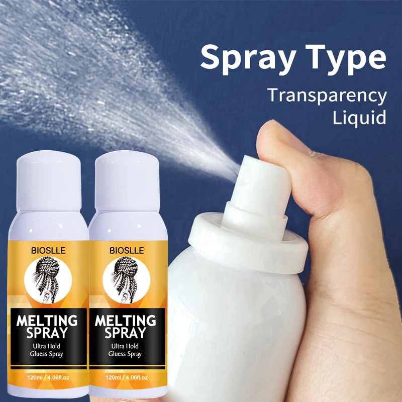 BIOSLLE Fast Drying Hair Liquid Adhesive Extreme Hold Glueless Bond for Tape Frontal Wig System Daily Wearer Lace Melting Spray