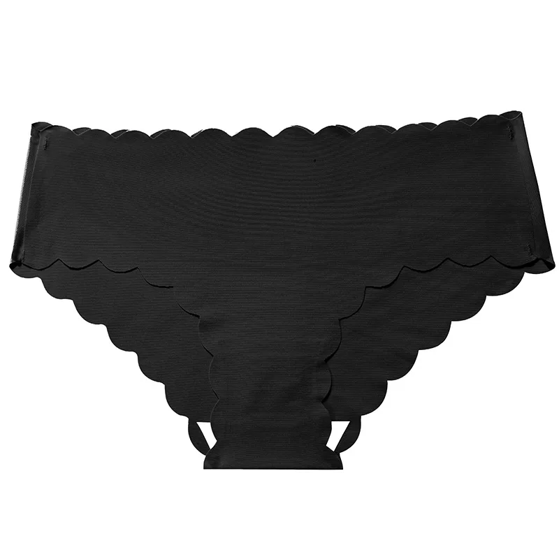 Sexy Women One Piece Underwear Seamless Laser Cut Panties Sexy Scallop Laser Cut Underwear Fashion Seamless Invisible Bikini