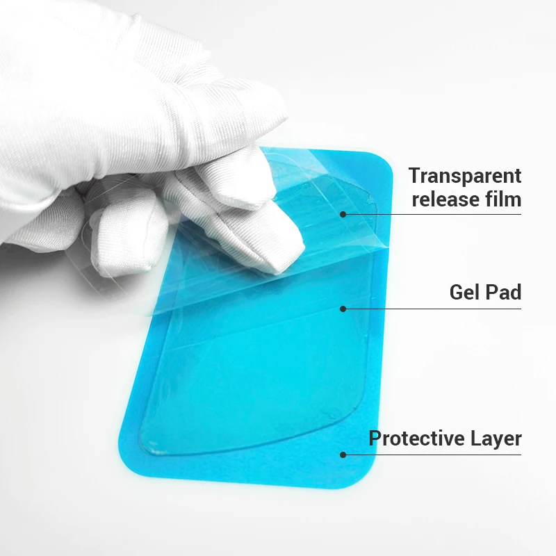 SKYFOREVER High Conductivity 62*105mm Tens Hydrogel Patch Microcurrent Conduction gel Pad for medium frequency therapy equipment