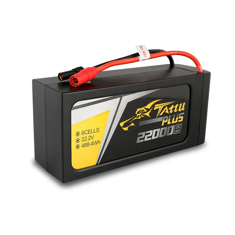 Tattu plus 22000mAh smart battery 6S 15C 22.2V uav Lipo battery surveying agras sprayer drone batteries