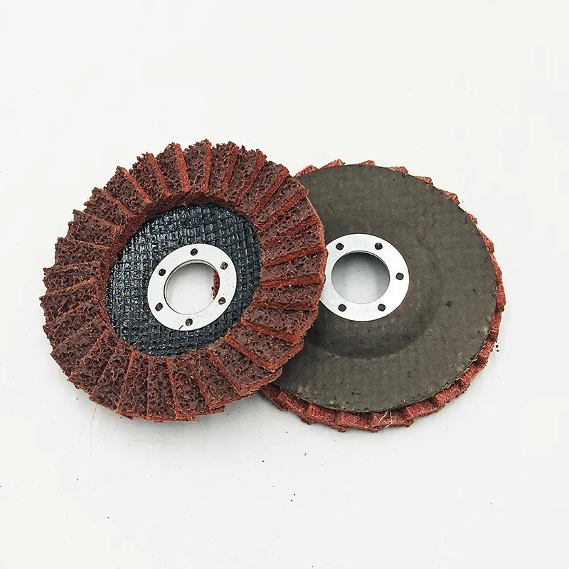 Medium grit Red Non Woven Surface Conditioning Flap Abrasive Flap Disc for Polishing Metal