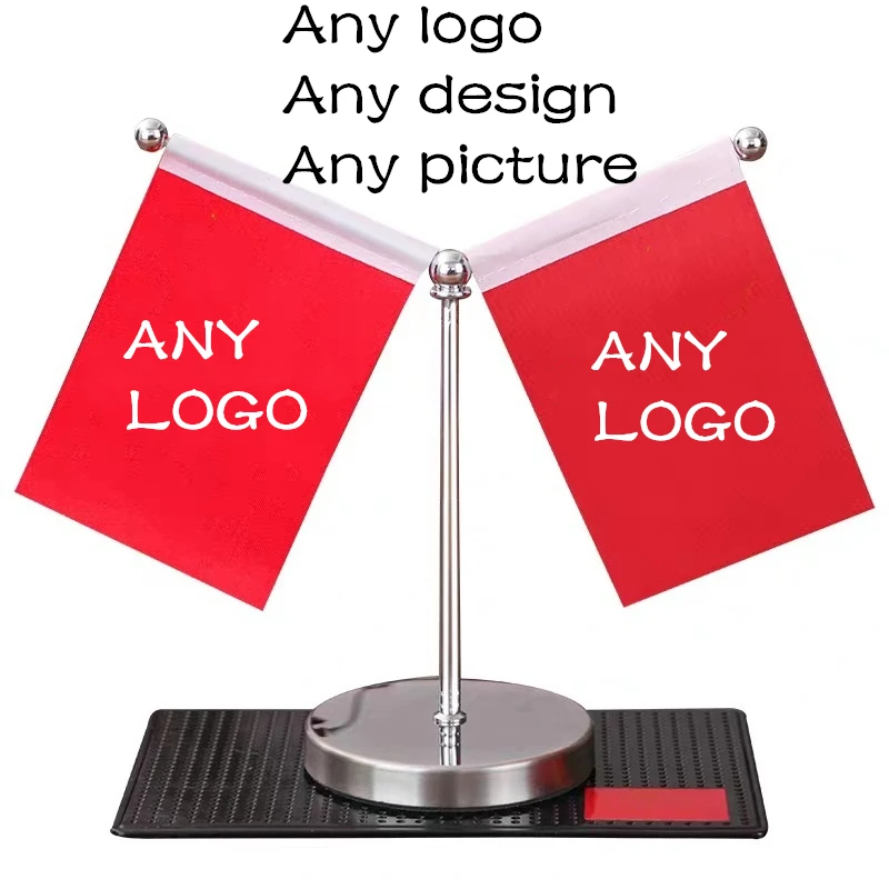8*11cm Mini Csutomized Car Truck Dashboard Driving Flag On The Road Custom Your Own Banner With Any Logo Design Picture
