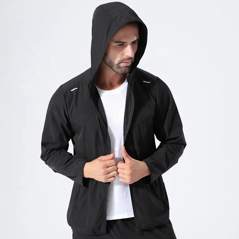 Custom Mesh Lightweight Running Wear Sports Hiking Zip Jacket for men