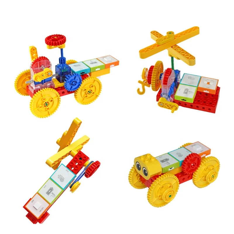 Logic thinking training electric circuits building blocks STEM toy interlocking electricity exploration building kits for kids