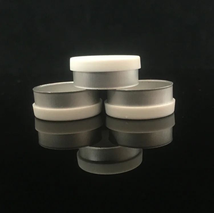 
100pcs 20mm white medical aluminum plastic lids flip vial cap for small injection glass vials 