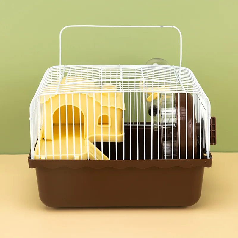 Spot Wholesale Hamster Small Cage For Simple Portable Cage Small Wire Cage Hamster Pastoral Portable Hamster