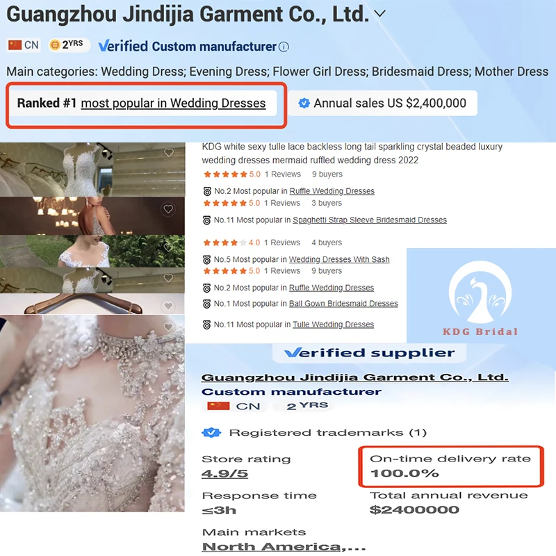 KDG Robe De Mariage Court Ladies Elegant Civil Bridal Made In China Plus Size Party Dresses Rhinestone Dress Ball Gowns Wedding