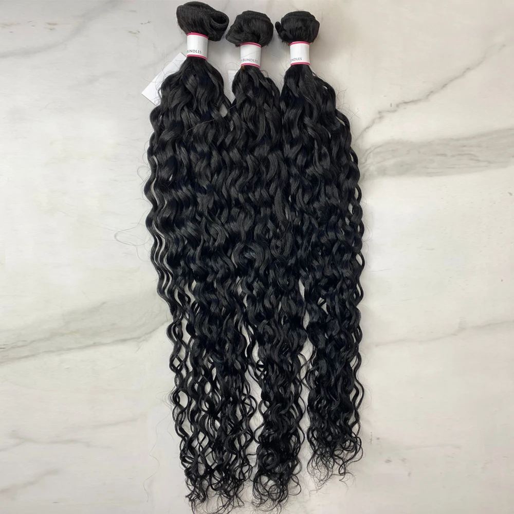 Qingdao Factory Wholesale Unprocessed 100% Human Hair Extensions, 10A Brazilian Virgin Hair Extensions Bundles