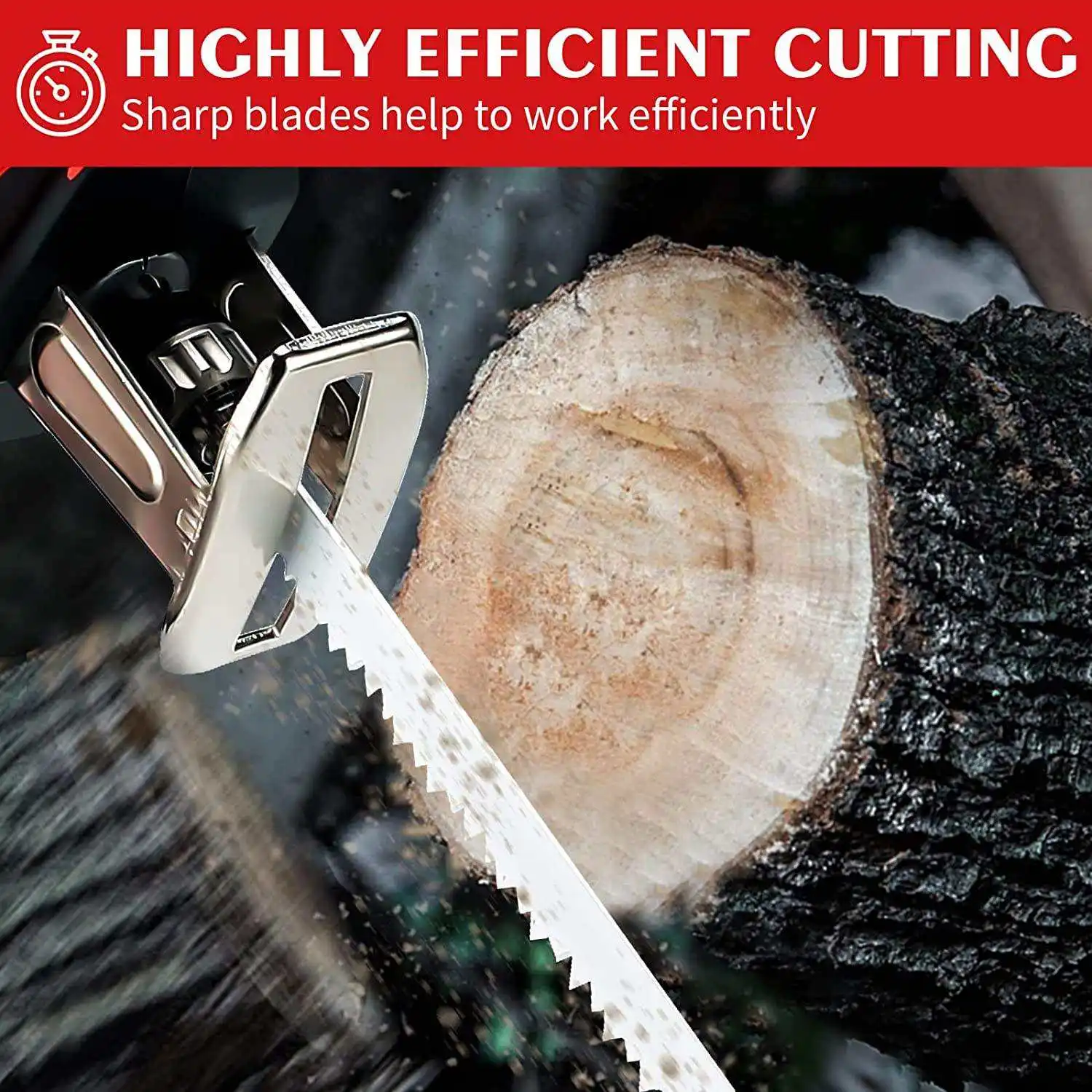 21V Cordless Reciprocating Saw Tool-free Blade Change 6 Saw Blades Kit Saber Saw for Wood Cutting