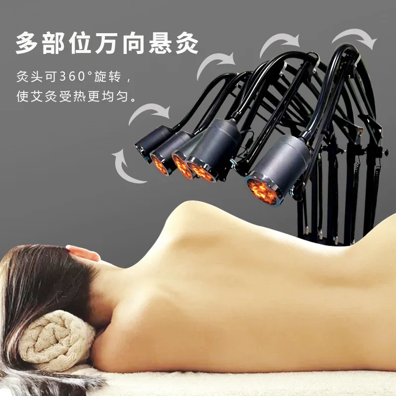 Инжиниринговый пластмассовый прибор для мокса-терапии с пятью головками открытая огненная прижигание бездымного очищения универсальный подтяжки