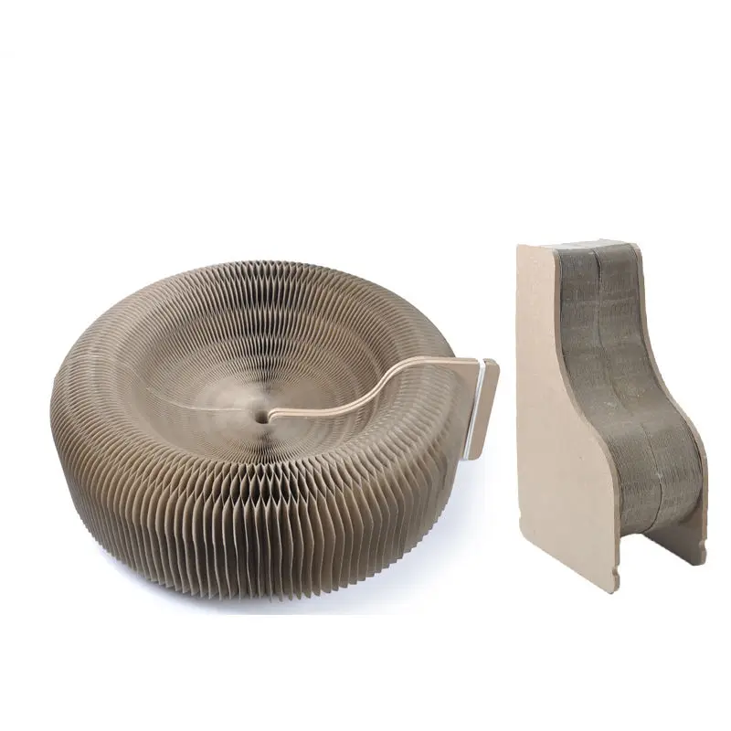 Amazon good quality Cat Scratcher Lounge Bed - Collapsible Round Shape for Big cat