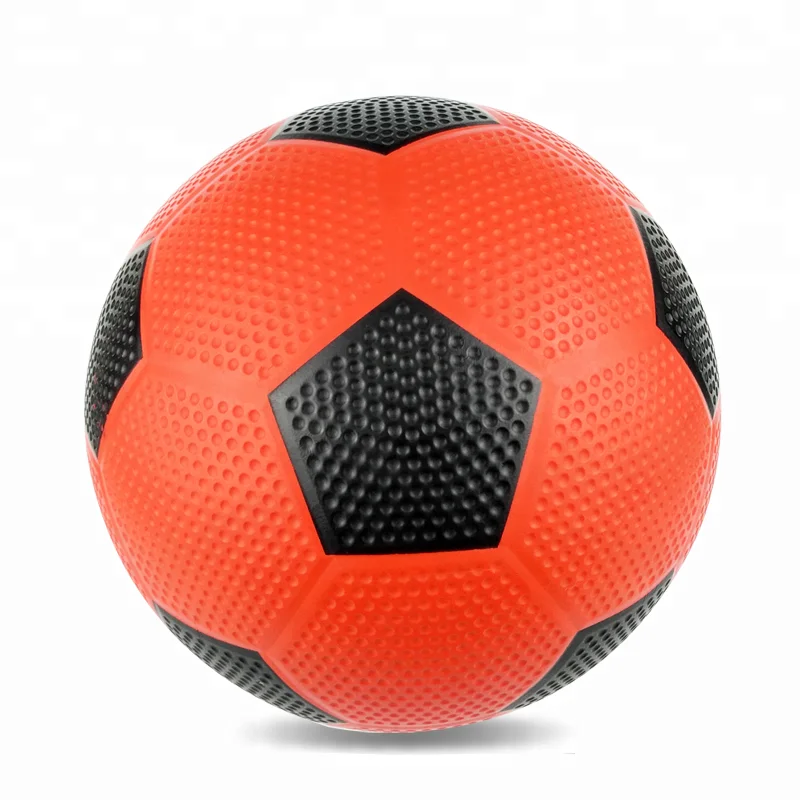 Size 5# Bright Yellow Golf Surface Natural Rubber Football Soccer Ball