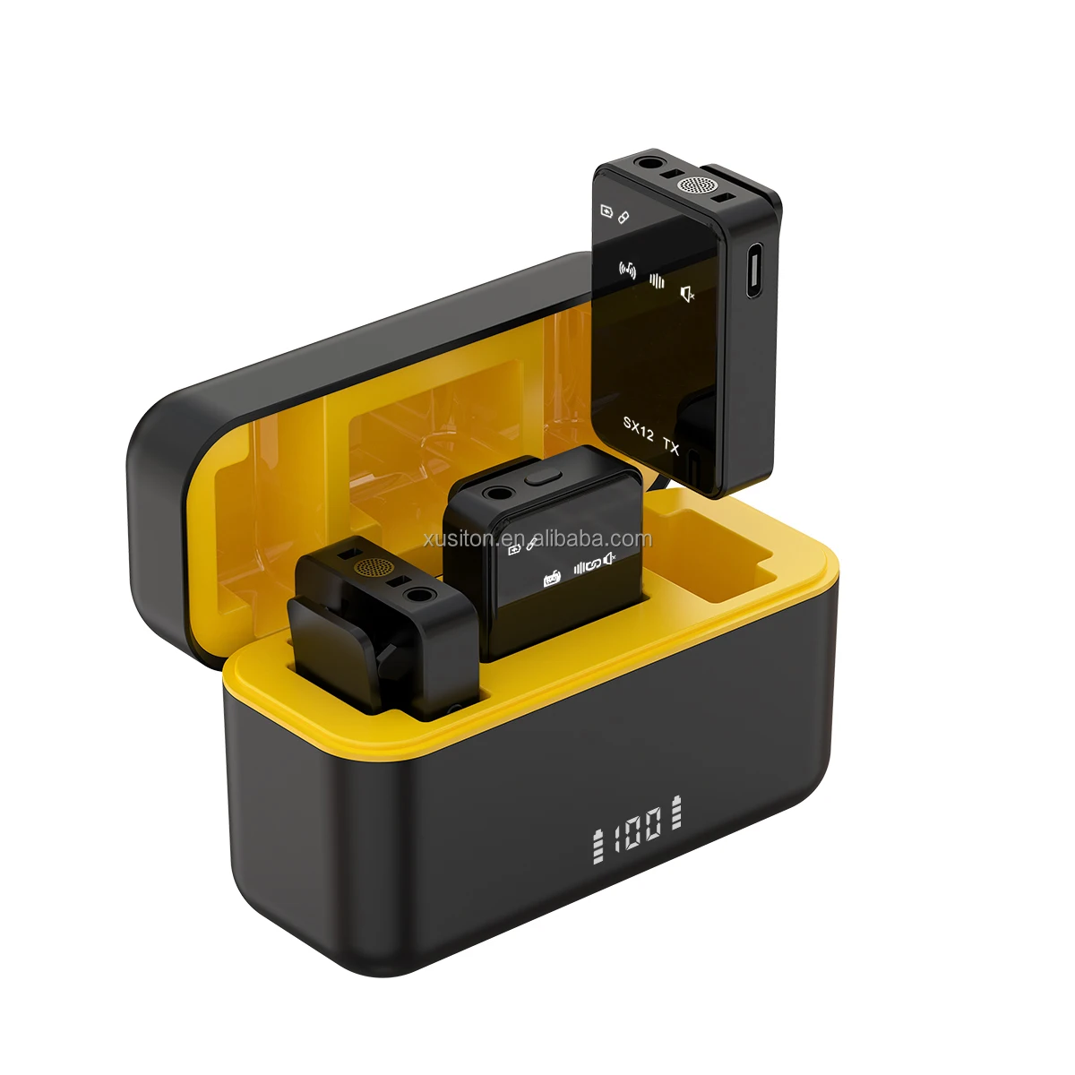 Mini Microphone SX12 noise reduction Portable broadcast Speech Teach Digital Display professional Clip Wireless lapel microphone