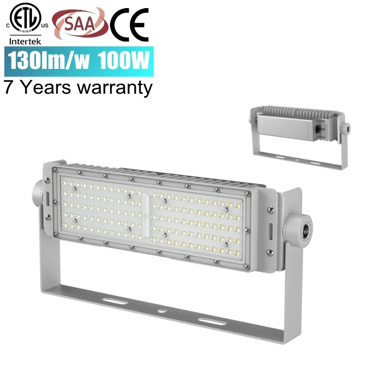 7 Year Warranty 100w each module 130lm/w 160lm/w Dali dimmable stadium light 400w 500w 600w high mast led pole light ETL CE SAA