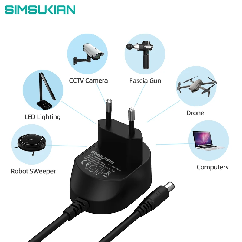 Factory OEM ODM Power Adapter with U L  FCC CE GS SAA RCM KC PSE UKCA 5V 6V 9v 12V 24V 1A 1.5A 2A 3A Adapter